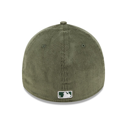 Gorra de béisbol 39THIRTY MLB Cord New York Yankees de New Era - Verde Oscuro-Blanco