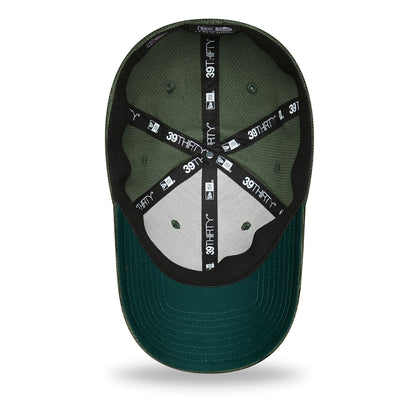 Gorra de béisbol 39THIRTY MLB Cord New York Yankees de New Era - Verde Oscuro-Blanco