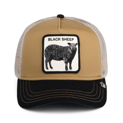 Gorra Trucker Black Sheep de Goorin - Kaki-Negro