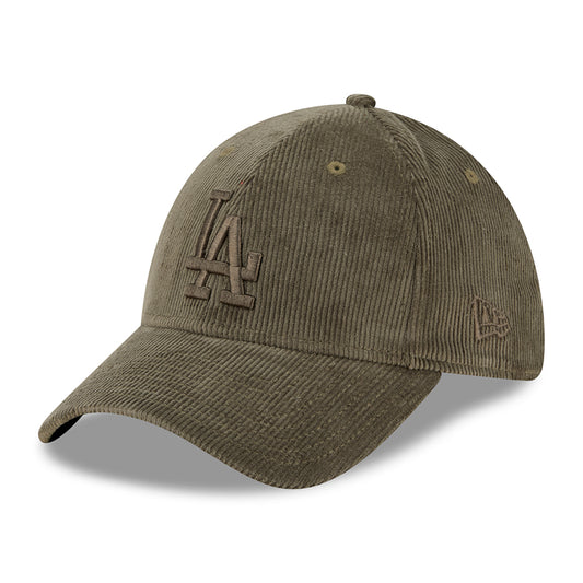 Gorra de béisbol 39THIRTY MLB Corduroy L.A. Dodgers de New Era - Verde Oliva