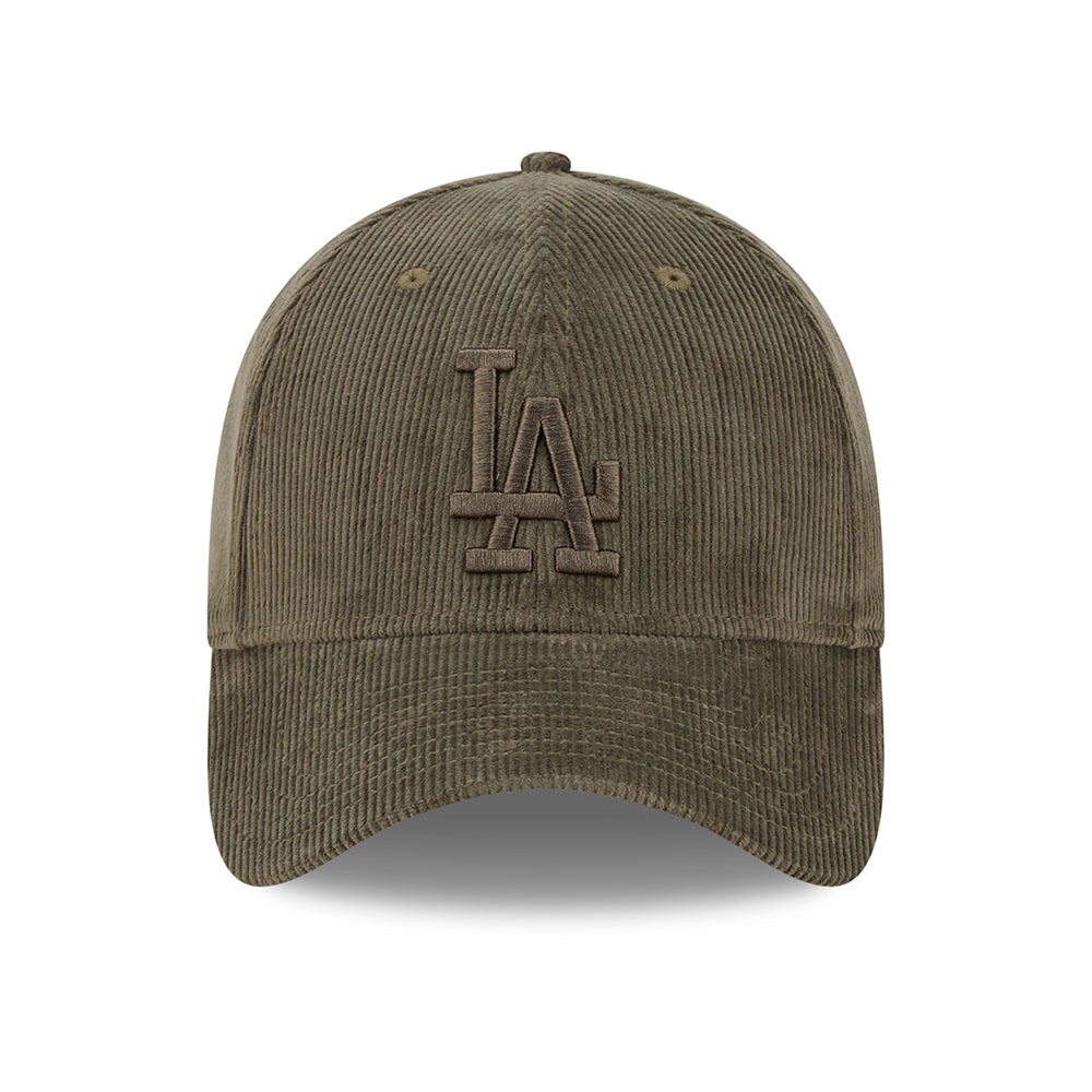 Gorra de béisbol 39THIRTY MLB Corduroy L.A. Dodgers de New Era - Verde Oliva