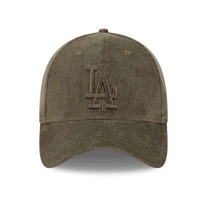 Gorra de béisbol 39THIRTY MLB Corduroy L.A. Dodgers de New Era - Verde Oliva