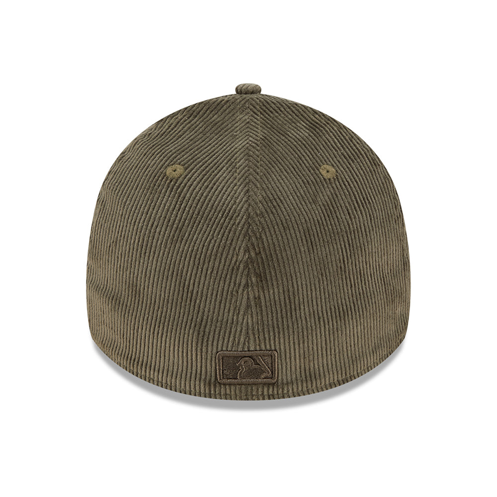 Gorra de béisbol 39THIRTY MLB Corduroy L.A. Dodgers de New Era - Verde Oliva