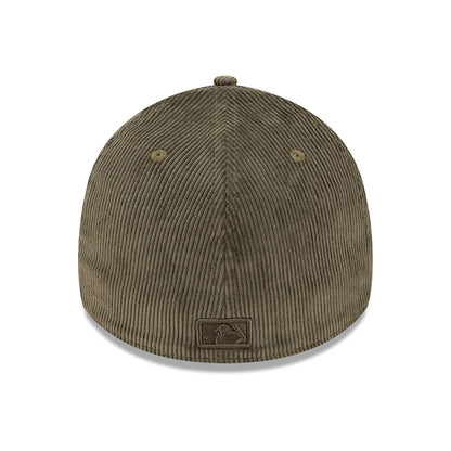 Gorra de béisbol 39THIRTY MLB Corduroy L.A. Dodgers de New Era - Verde Oliva