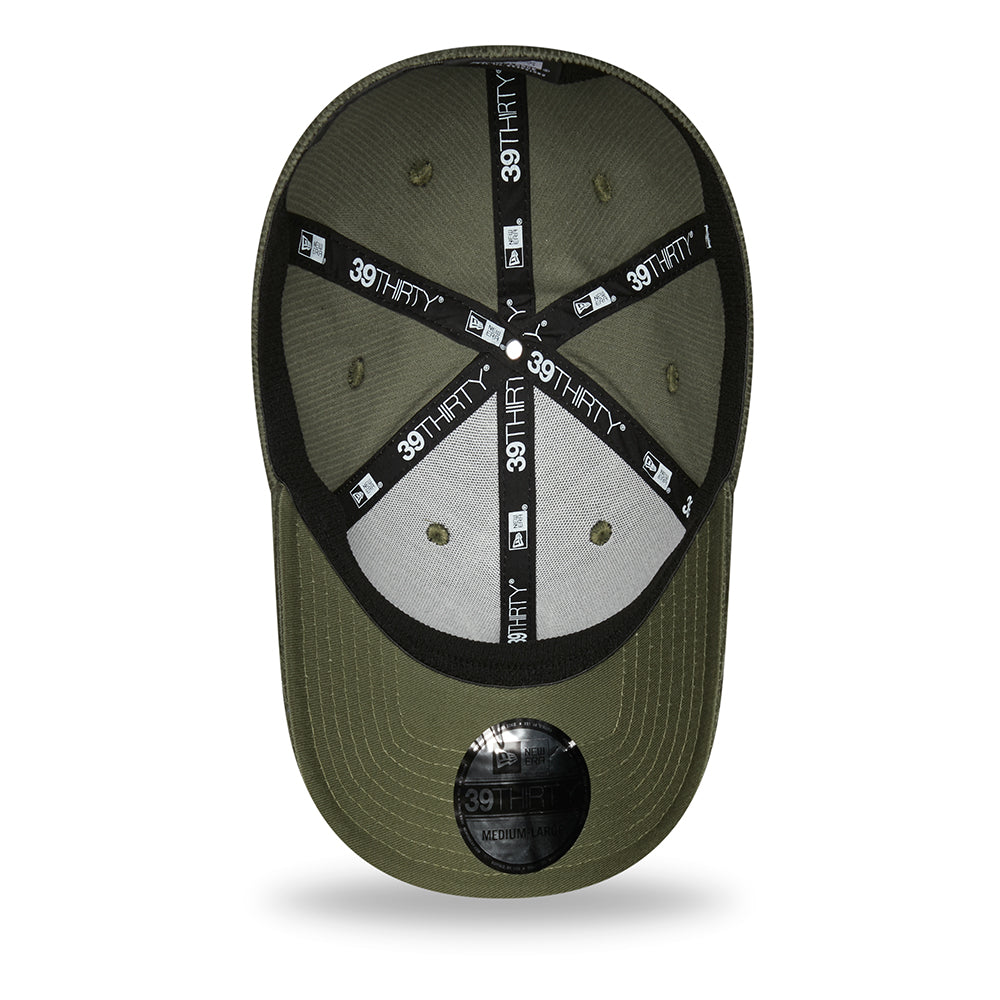 Gorra de béisbol 39THIRTY MLB Corduroy L.A. Dodgers de New Era - Verde Oliva