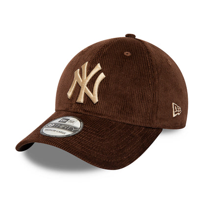 Gorra de béisbol 39THIRTY MLB Corduroy New York Yankees de New Era - Marrón