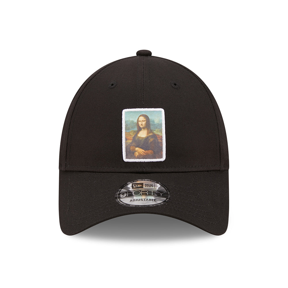 Gorra de béisbol 9FORTY Le Louvre Patch Mona Lisa de New Era - Negro