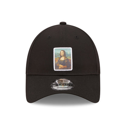 Gorra de béisbol 9FORTY Le Louvre Patch Mona Lisa de New Era - Negro