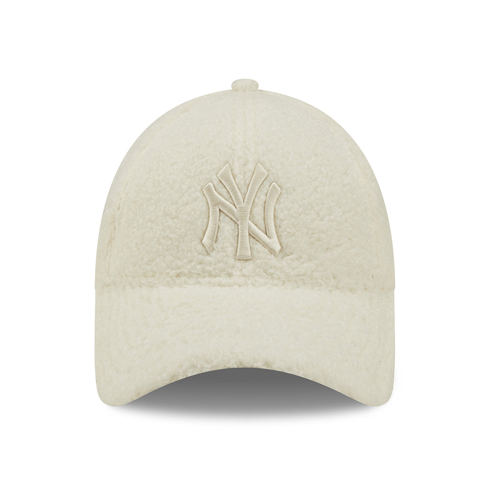 Gorra de béisbol mujeres 9FORTY MLB Borg New York Yankees de New Era - Crema