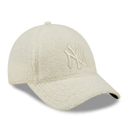 Gorra de béisbol mujeres 9FORTY MLB Borg New York Yankees de New Era - Crema
