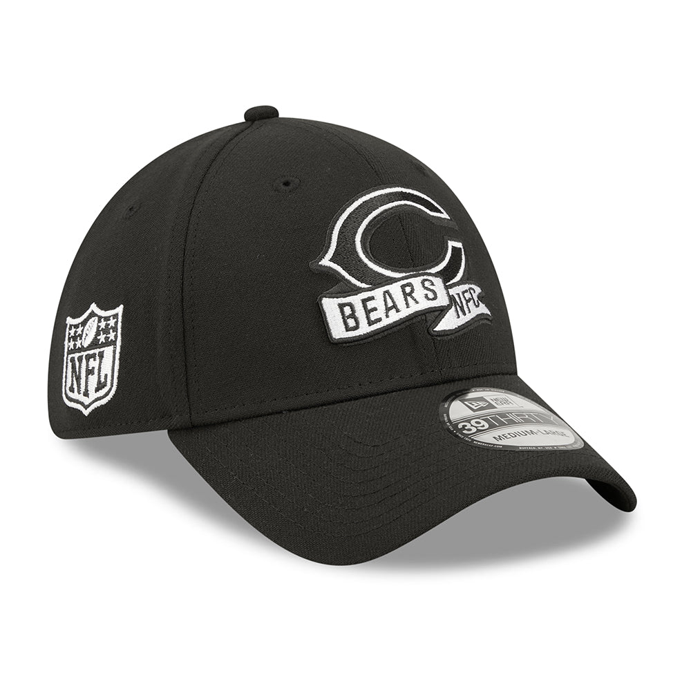 Gorra de béisbol 39THIRTY NFL Sideline Chicago Bears de New Era - Negro-Blanco