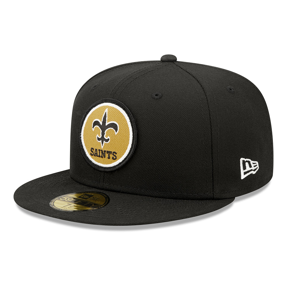 Gorra de béisbol 59FIFTY NFL Sideline Historic New Orleans Saints de New Era - Negro
