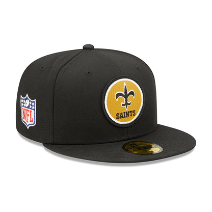 Gorra de béisbol 59FIFTY NFL Sideline Historic New Orleans Saints de New Era - Negro