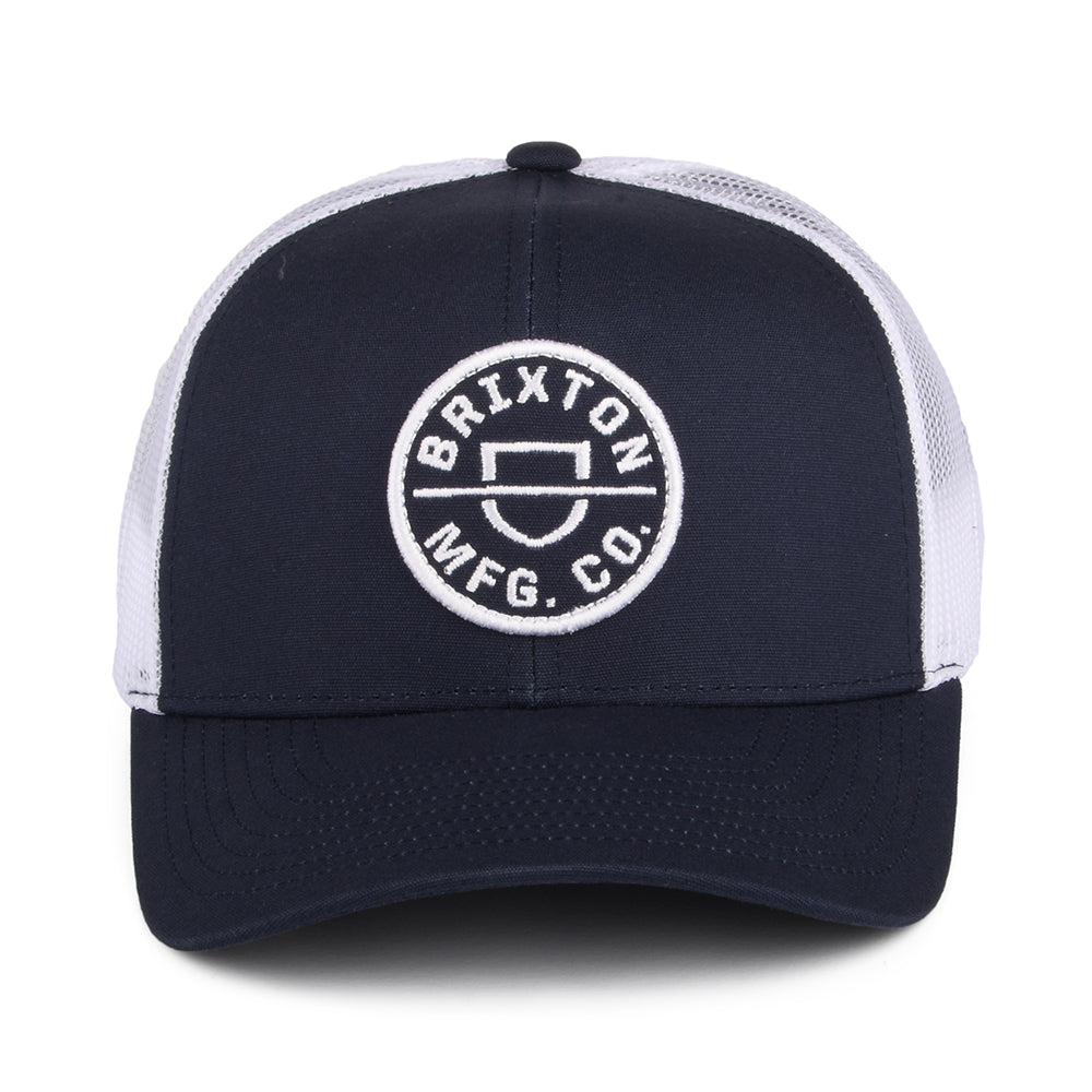 Gorra Trucker Crest NetPlus MP de Brixton - Azul Marino-Blanco