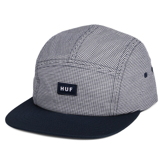 Gorra 5 paneles Micro Gingham de HUF - Azul Marino