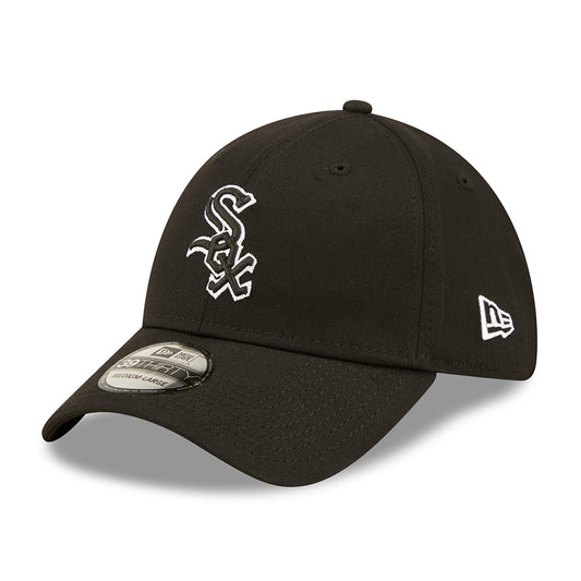 Gorra de béisbol 39THIRTY MLB Team Outline Chicago White Sox de New Era - Negro