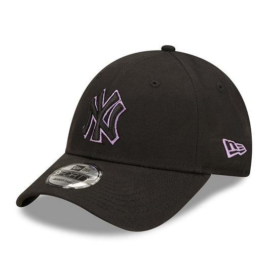 Gorra de béisbol 9FORTY MLB Team Outline New York Yankees de New Era - Negro-Morado