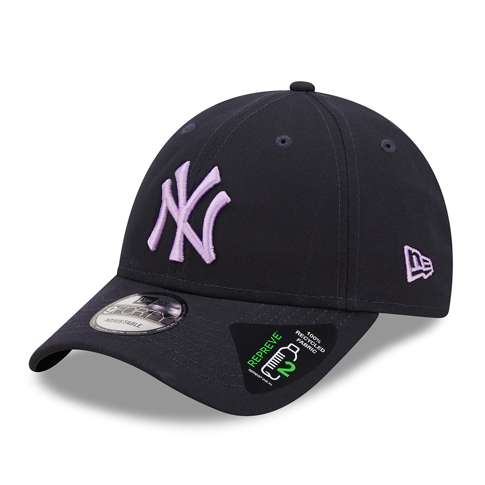 Gorra de béisbol 9FORTY MLB Repreve New York Yankees de New Era - Azul Marino-Morado