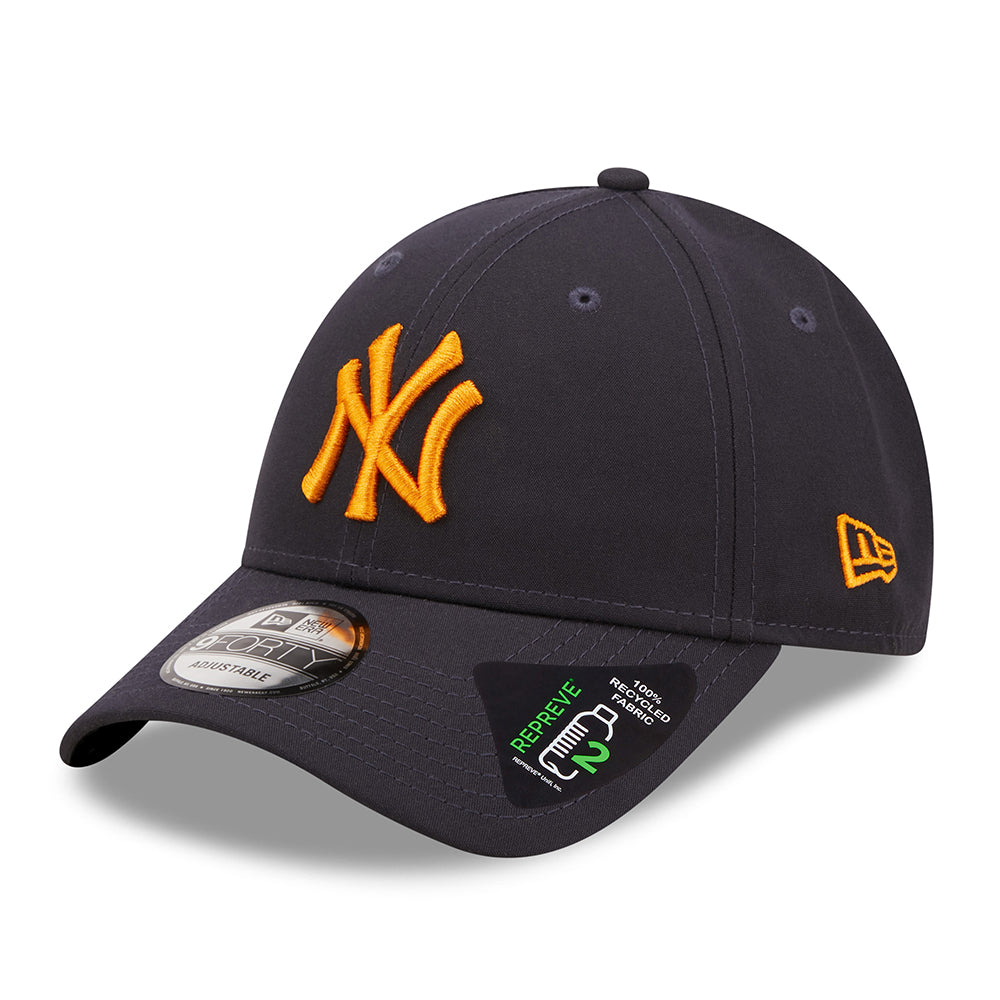 Gorra de béisbol 9FORTY MLB Repreve New York Yankees de New Era - Azul Marino-Naranja
