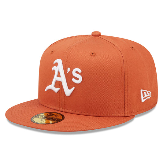 Gorra de béisbol 59FIFTY MLB League Essential I Oakland Athletics de New Era - Naranja-Blanco