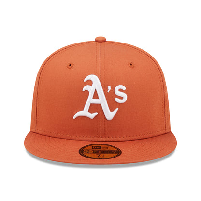 Gorra de béisbol 59FIFTY MLB League Essential I Oakland Athletics de New Era - Naranja-Blanco