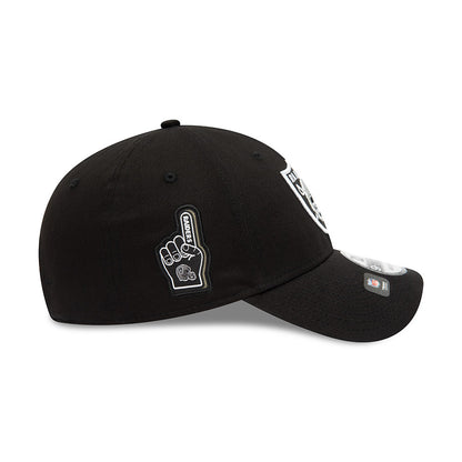 Gorra de béisbol 9FORTY NFL Team Side Patch Las Vegas Raiders de New Era - Negro