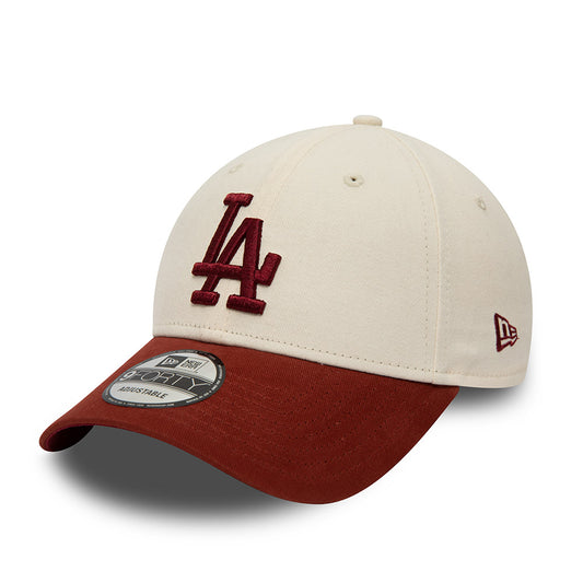 Gorra de béisbol 9FORTY MLB L.A. Dodgers de New Era - Crema-Rojo Cardenal