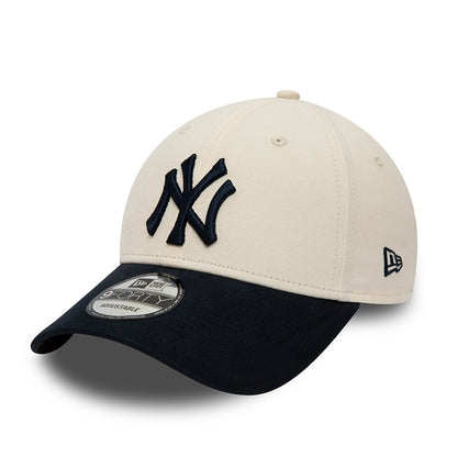 Gorra de béisbol 9FORTY MLB New York Yankees de New Era - Crema-Azul Marino