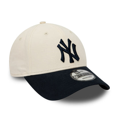 Gorra de béisbol 9FORTY MLB New York Yankees de New Era - Crema-Azul Marino