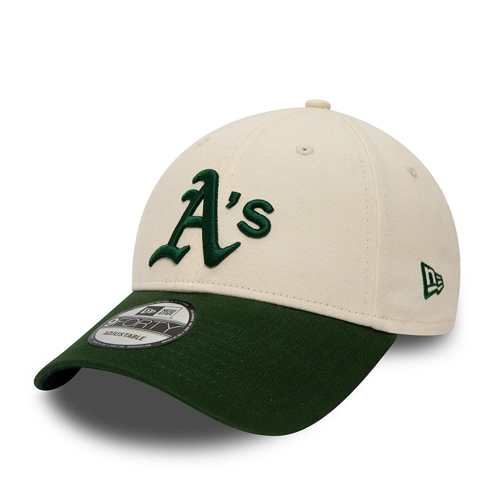 Gorra de béisbol 9FORTY MLB Oakland Athletics de New Era - Crema-Verde Oscuro