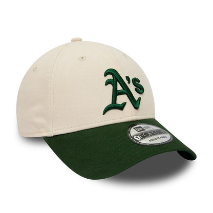 Gorra de béisbol 9FORTY MLB Oakland Athletics de New Era - Crema-Verde Oscuro