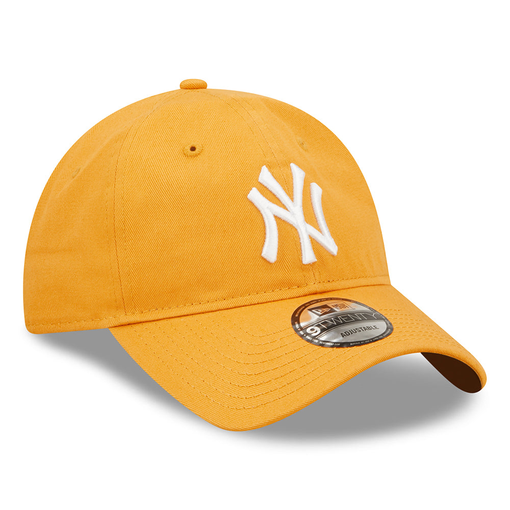 Gorra de béisbol 9TWENTY MLB League Casual de los New York Yankees de New Era - Mostaza-Blanco