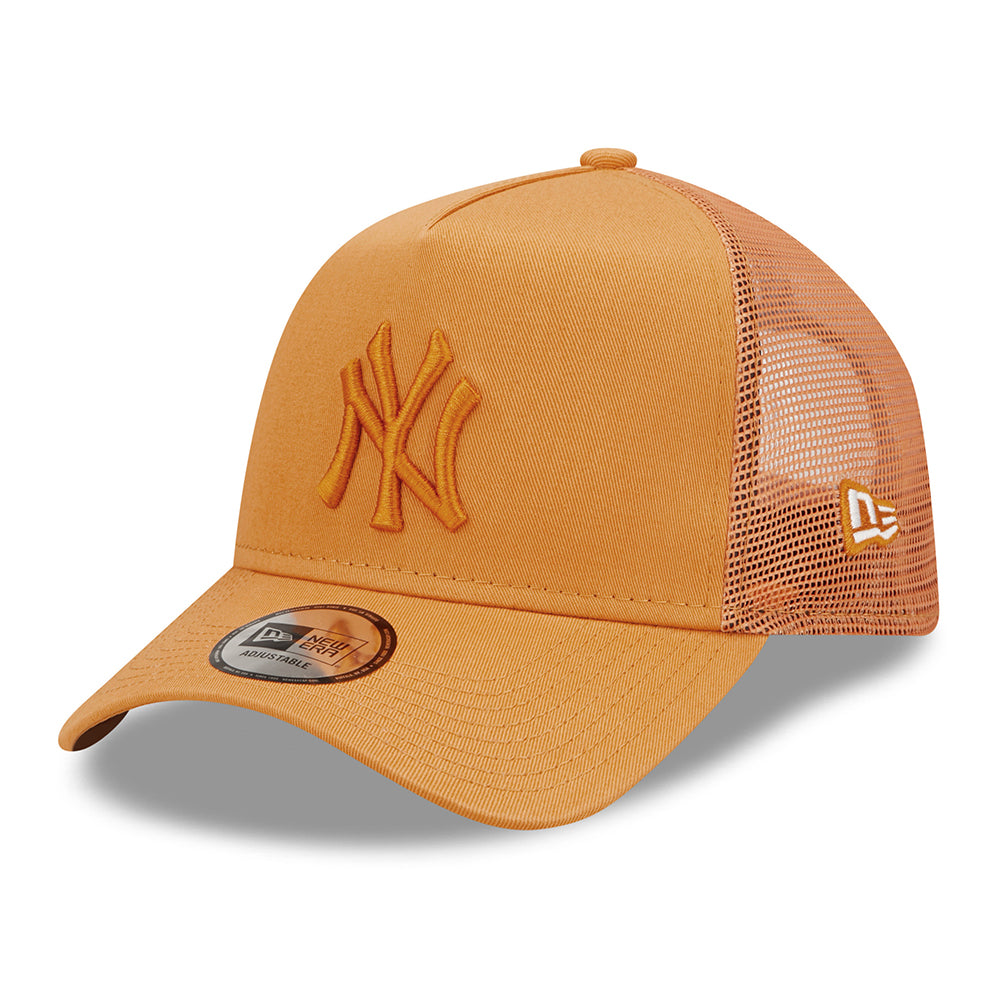 Gorra Trucker 9FORTY A-Frame MLB Tonal Mesh New York Yankees de New Era - Naranja