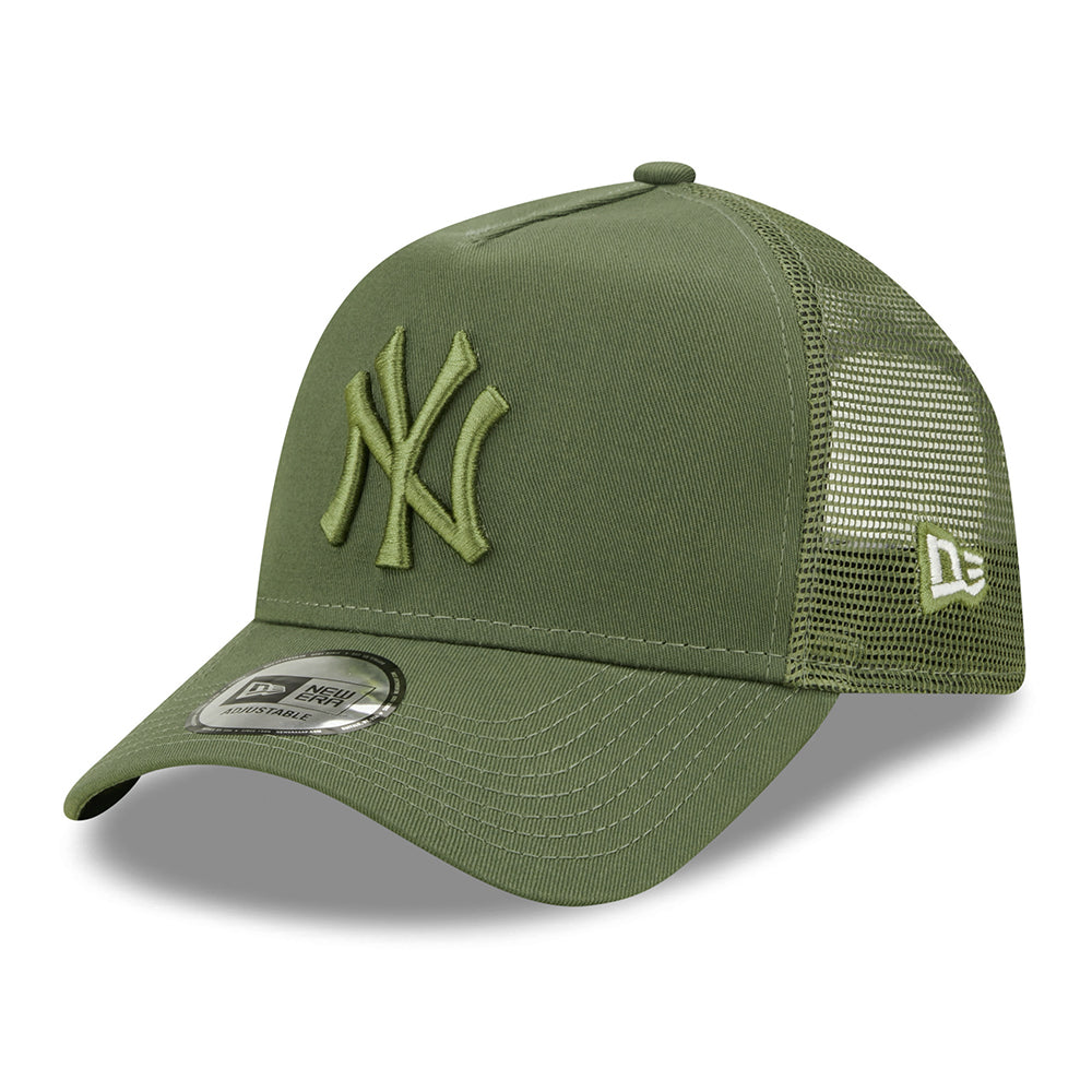Gorra Trucker 9FORTY A-Frame MLB Tonal Mesh New York Yankees de New Era - Verde Oliva