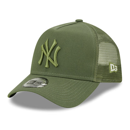 Gorra Trucker 9FORTY A-Frame MLB Tonal Mesh New York Yankees de New Era - Verde Oliva