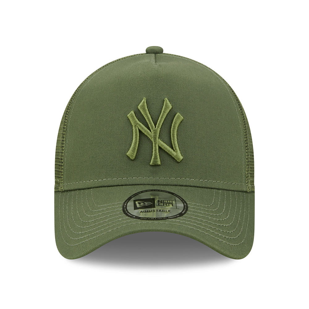 Gorra Trucker 9FORTY A-Frame MLB Tonal Mesh New York Yankees de New Era - Verde Oliva