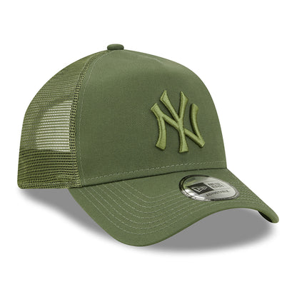 Gorra Trucker 9FORTY A-Frame MLB Tonal Mesh New York Yankees de New Era - Verde Oliva