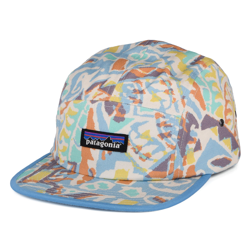 Gorra 5 paneles P-6 Label Thriving Planet Maclure de algodón orgánico de Patagonia - Azul Medio-Multi