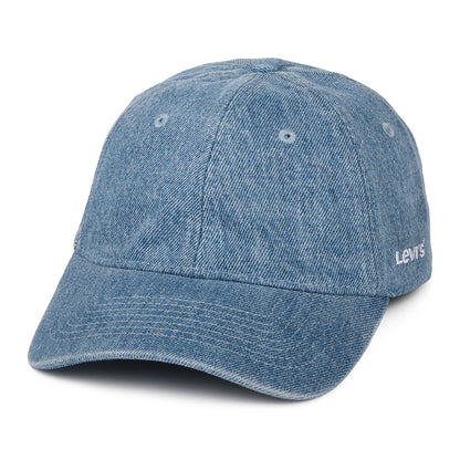 Gorra de béisbol Essential de tejido vaquero de Levi's - Azul Claro