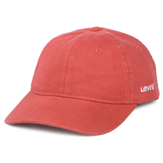 Gorra de béisbol Essential de tejido vaquero de Levi's - Naranja Oscuro