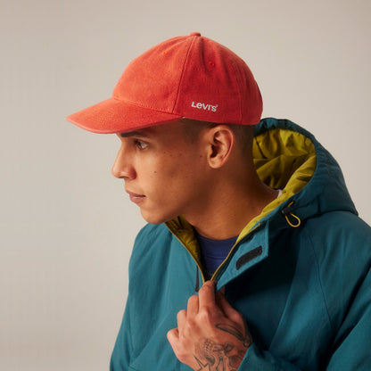 Gorra de béisbol Essential de tejido vaquero de Levi's - Naranja Oscuro