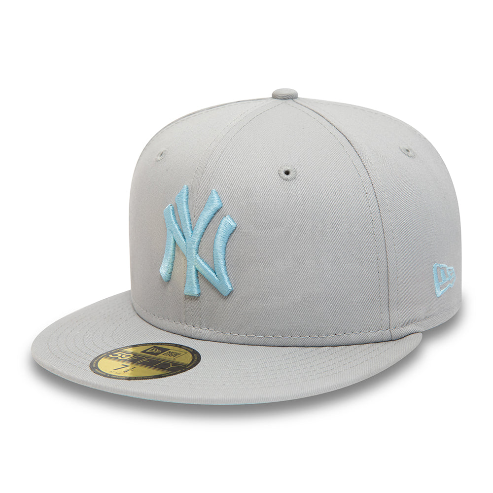 Gorra de béisbol 59FIFTY MLB League Essential I New York Yankees de New Era - Gris Claro-Azul Claro