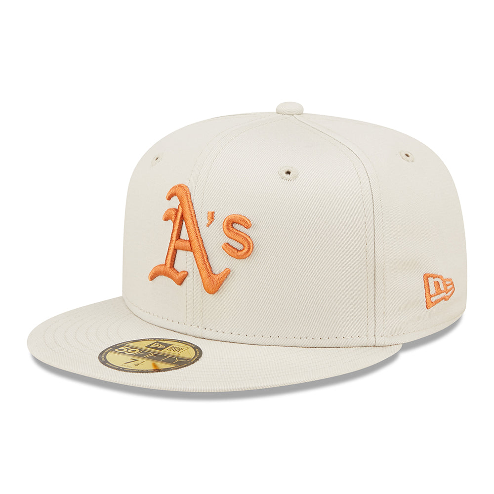 Gorra de béisbol 59FIFTY MLB League Essential I Oakland Athletics de New Era - Piedra-Ocre