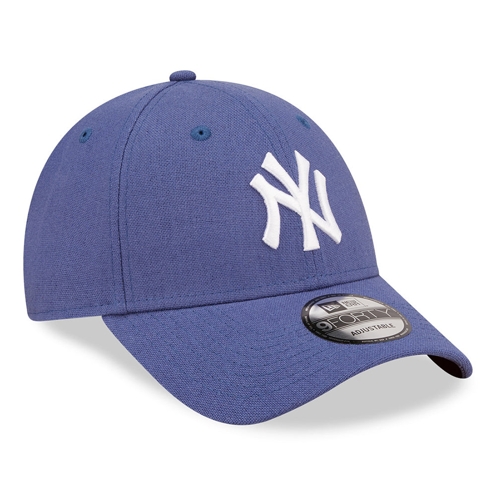 Gorra de béisbol 9FORTY MLB Linen New York Yankees de New Era - Azul-Blanco