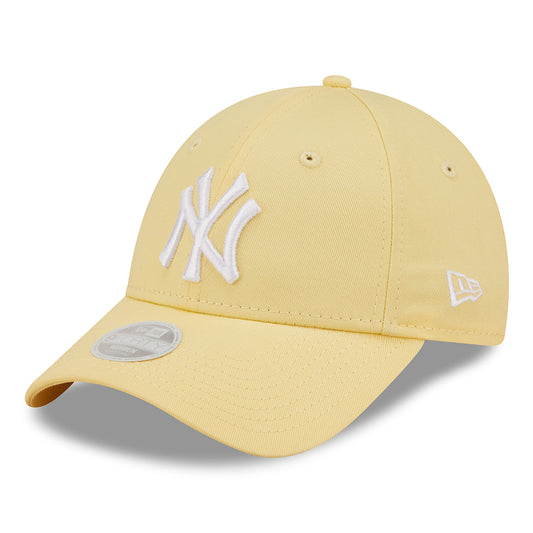 Gorra de béisbol 9FORTY MLB League Essential New York Yankees de New Era - Amarillo Claro-Blanco