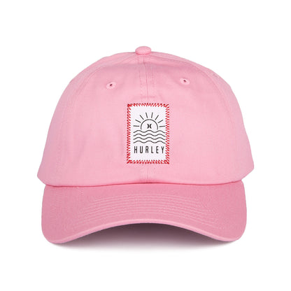 Gorra de béisbol Lazy Waves de algodón de Hurley - Rosa