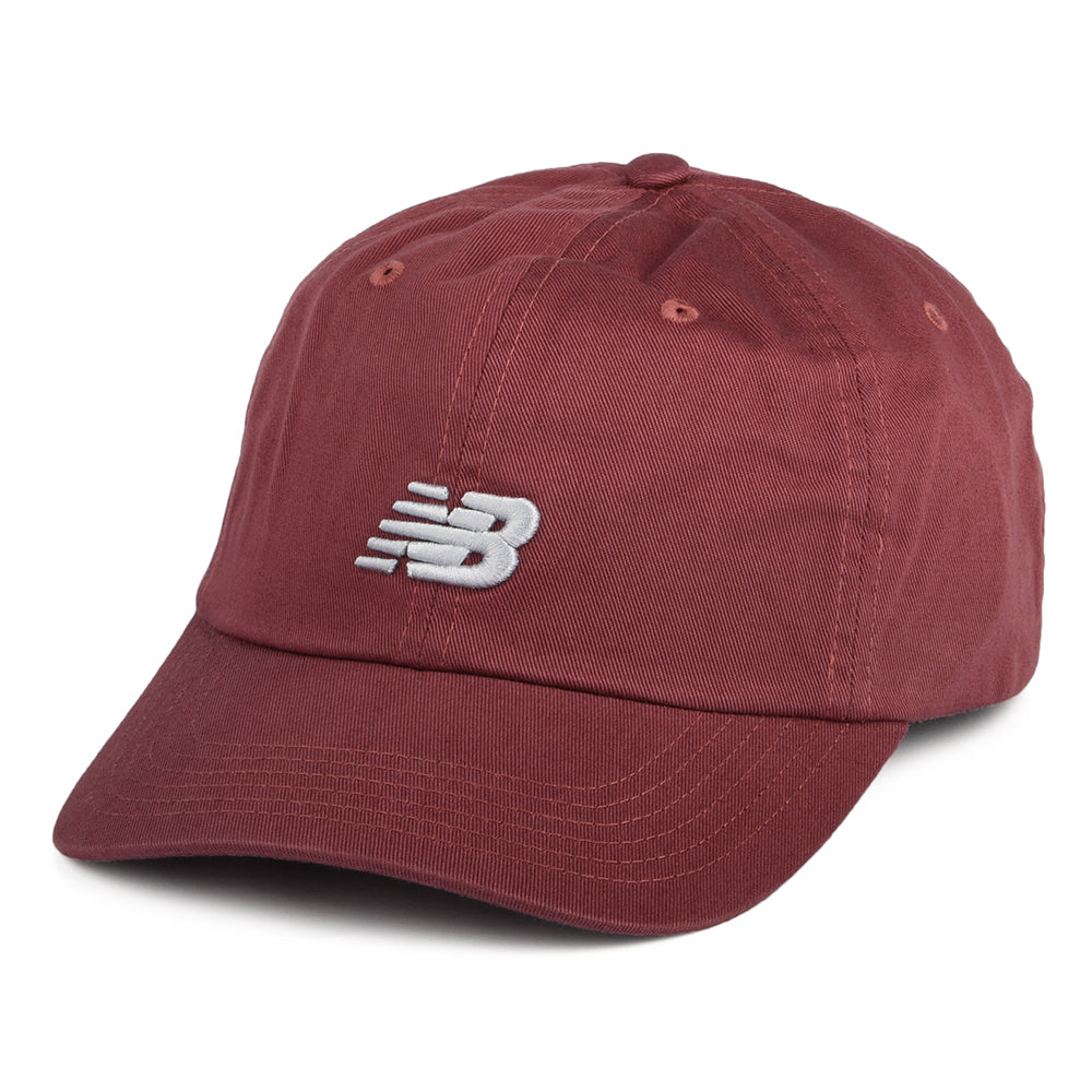 Gorra de béisbol Classic NB visera curvada de New Balance - Burdeos Lavado