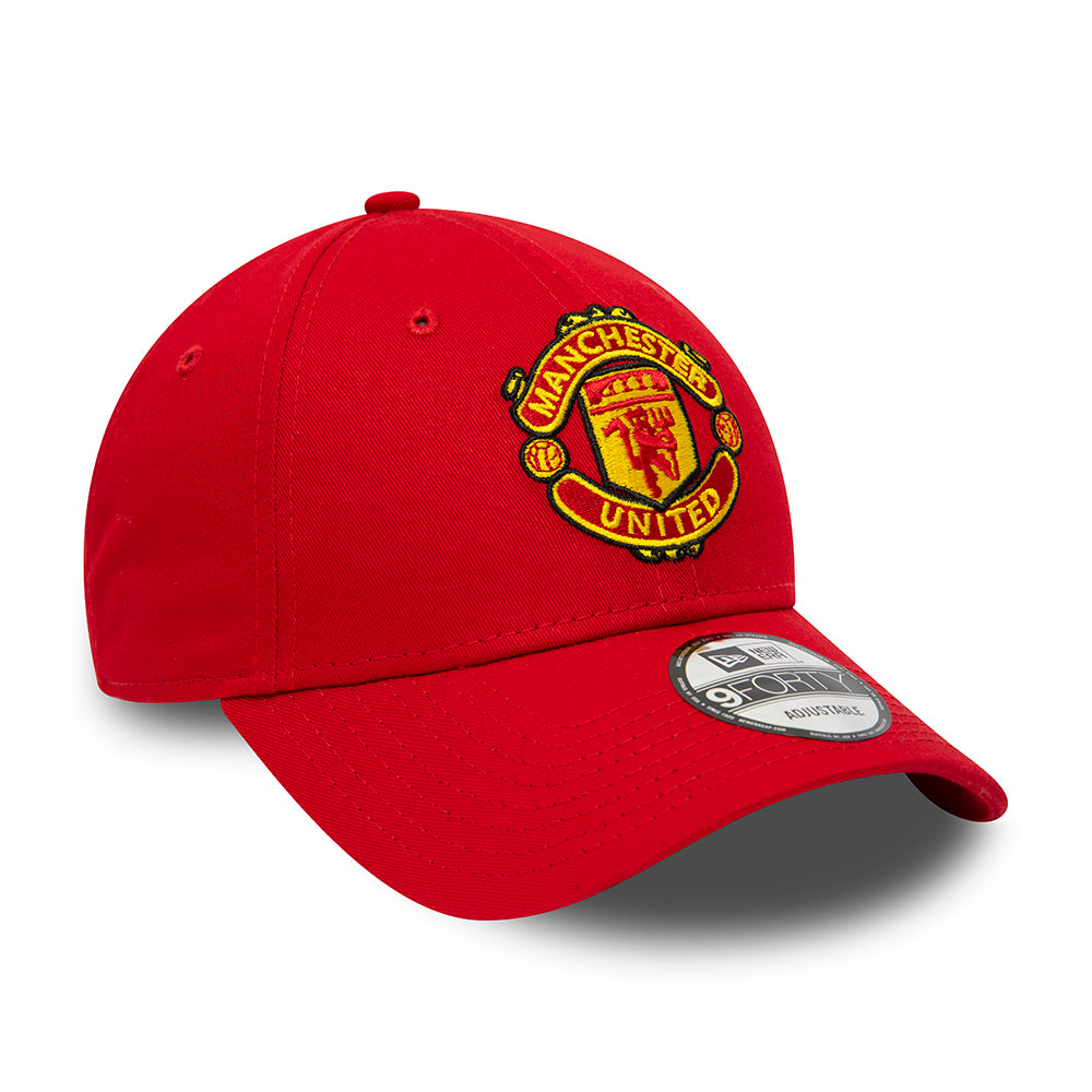 Gorra de béisbol 9FORTY Manchester United FC de New Era - Escarlata