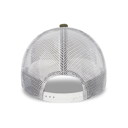 Gorra Trucker 9FORTY A-Frame MLB League Essential New York Yankees de New Era - Oliva-Blanco