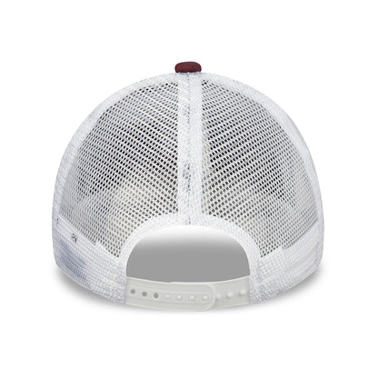 Gorra Trucker 9FORTY A-Frame MLB League Essential New York Yankees de New Era - Granate-Blanco